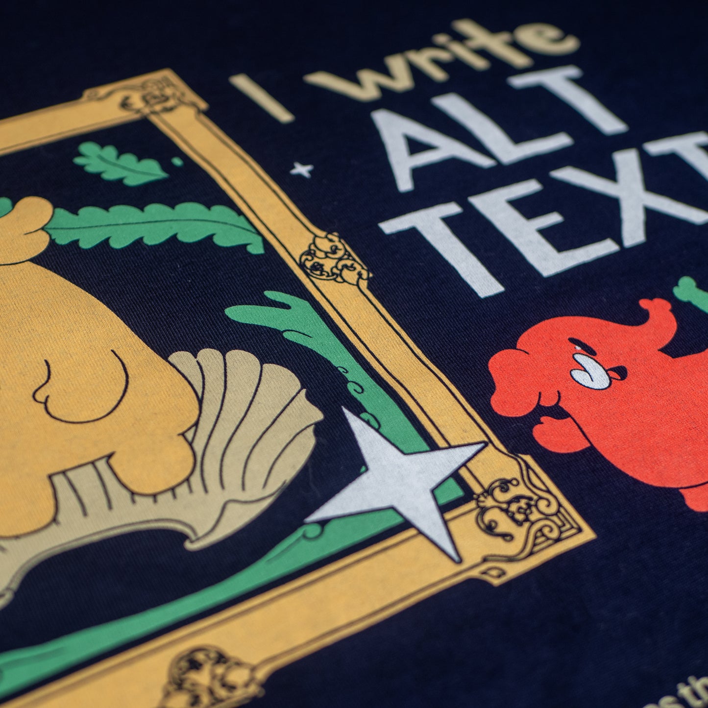 A close-up of the design.